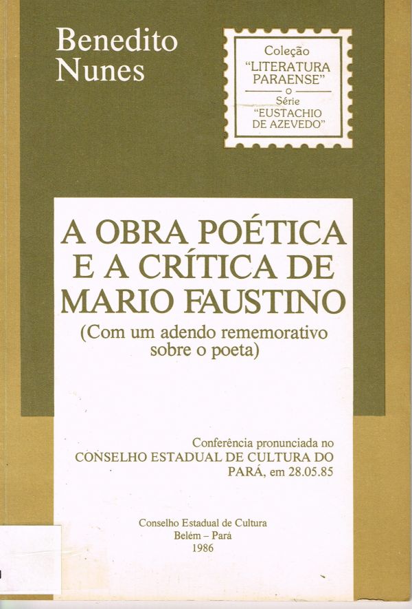 Obra Poética e a Crítica de Mário Faustino, A - 800 NUN